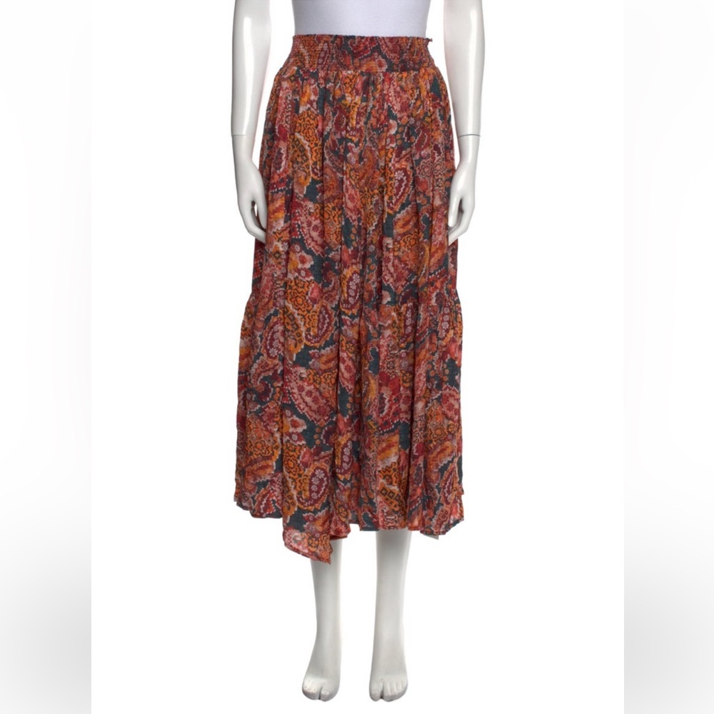 Chufy Forever Patagonia Red Orange Print Maxi Skirt S